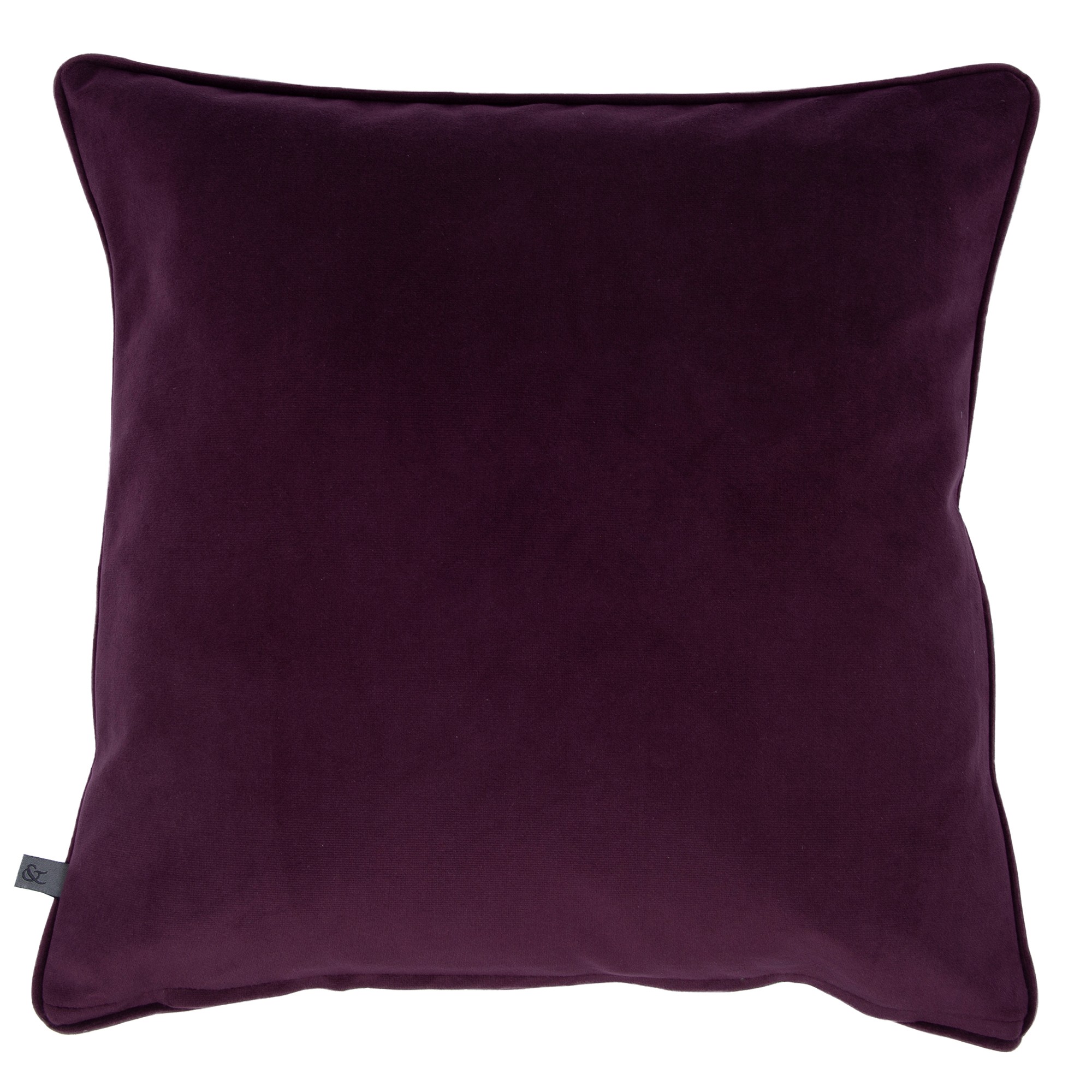 Opulence Velvet Cushion By Graham Brown In Damson Purple